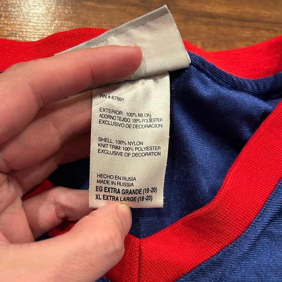 Detroit Pistons Ben Wallace Jersey Size 18 / 20 Youth NBA Blue Red - Picture 4 of 6